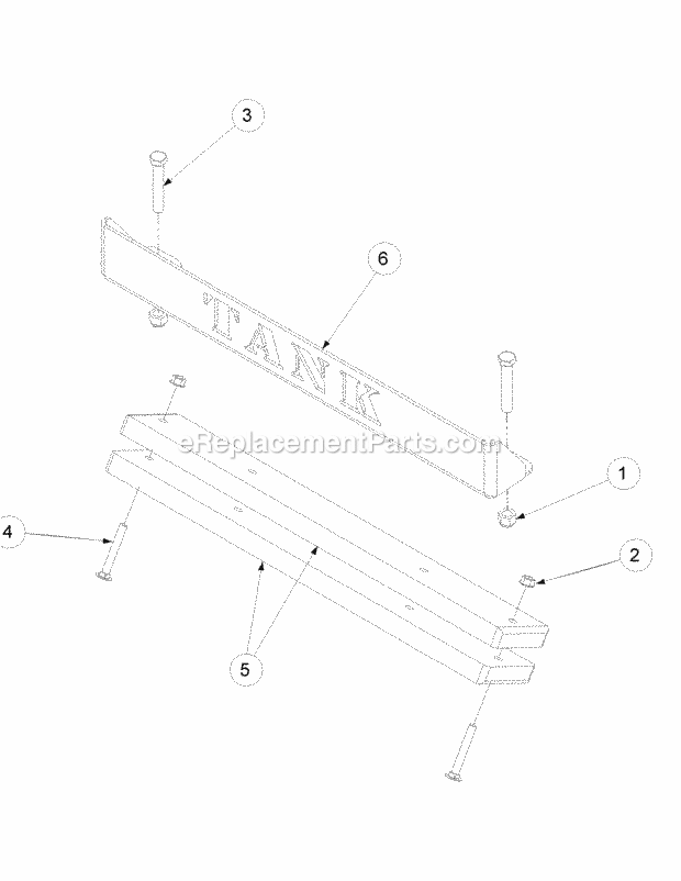 Rear Bumper Diagram and Parts List for M48-KW 53AB5DBV750-23-HP-OHV Cub Cadet Lawn Tractor